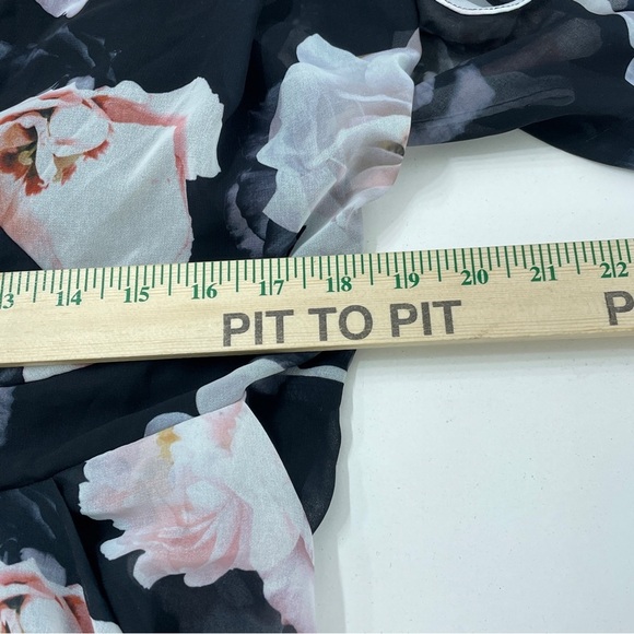 City Chic Austin floral print large Mini Dress - Picture 7 of 8